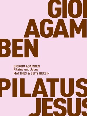 cover image of Pilatus und Jesus